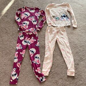 Adorable Lilo & Stitch Kids Pajamas Set - Pink and White